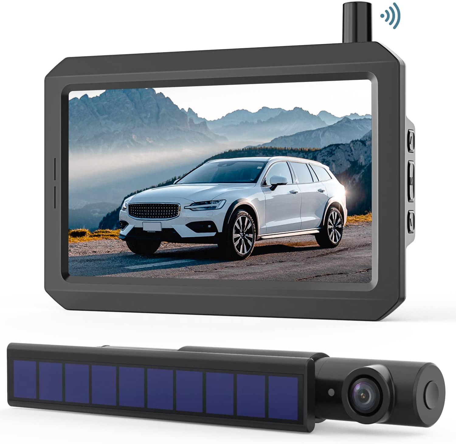 Solar Wireless Backup Camera, HD Image True Wireless DIY Installation with Digital Signal, 5