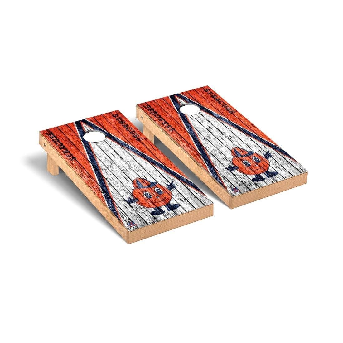 Syracuse Orange 2& x 4& Alternate Weathered Triangle Cornhole Board Set