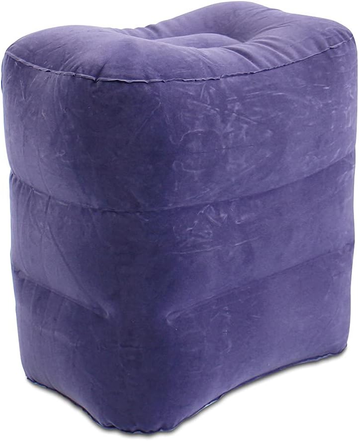 Inflatable Travel Foot Rest Pillow | Kids Airplane Bed | Adjustable Height Leg Pillow | Make a Flat Bed for Kids and Toddlers | Great for Airplane, Train, Car Seat(Dark Blue 1pcs/Pack)