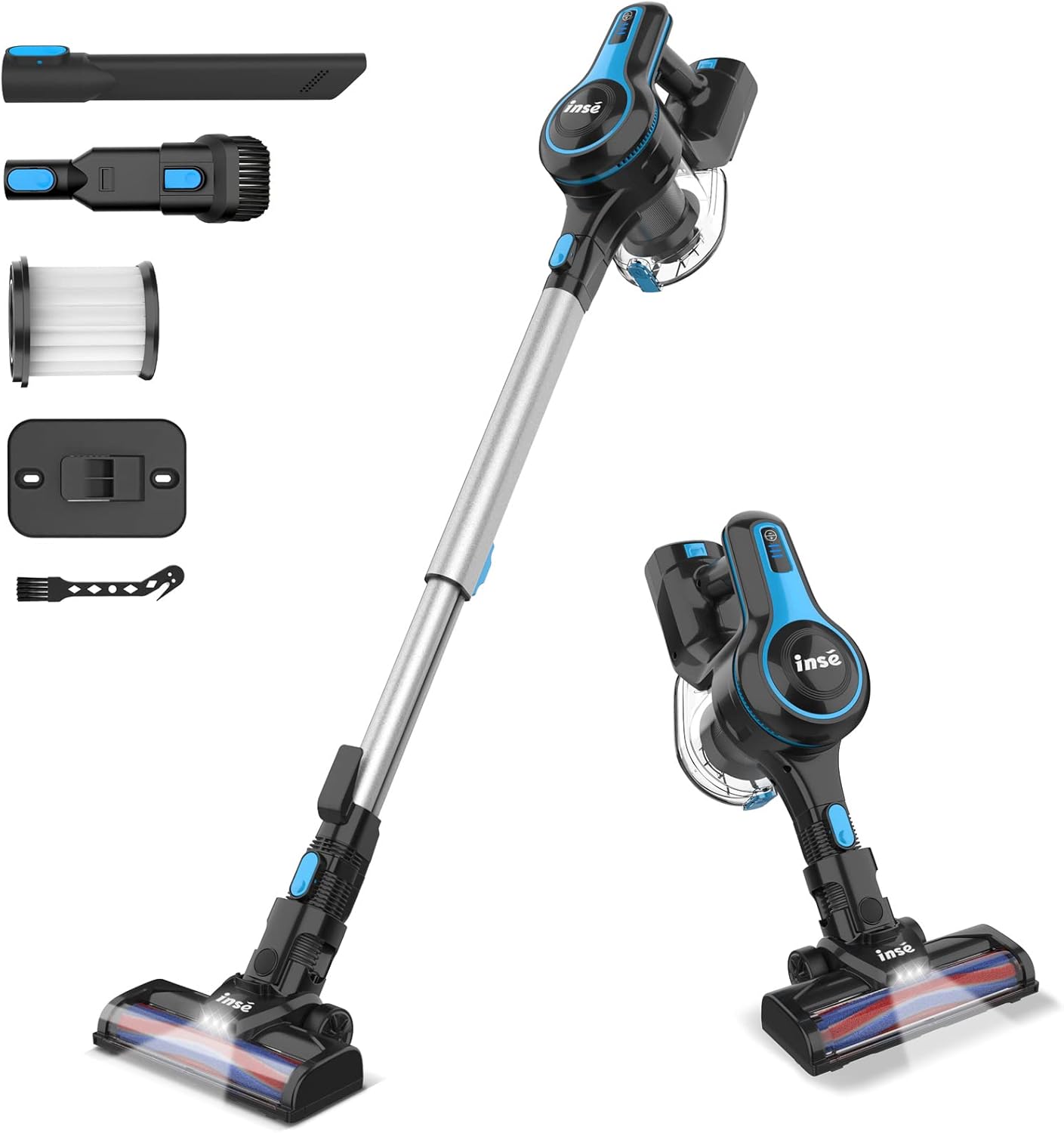 INSE N5S Cordless Vacuum Cleaner with Spare INSE HEPA & mesh Filter