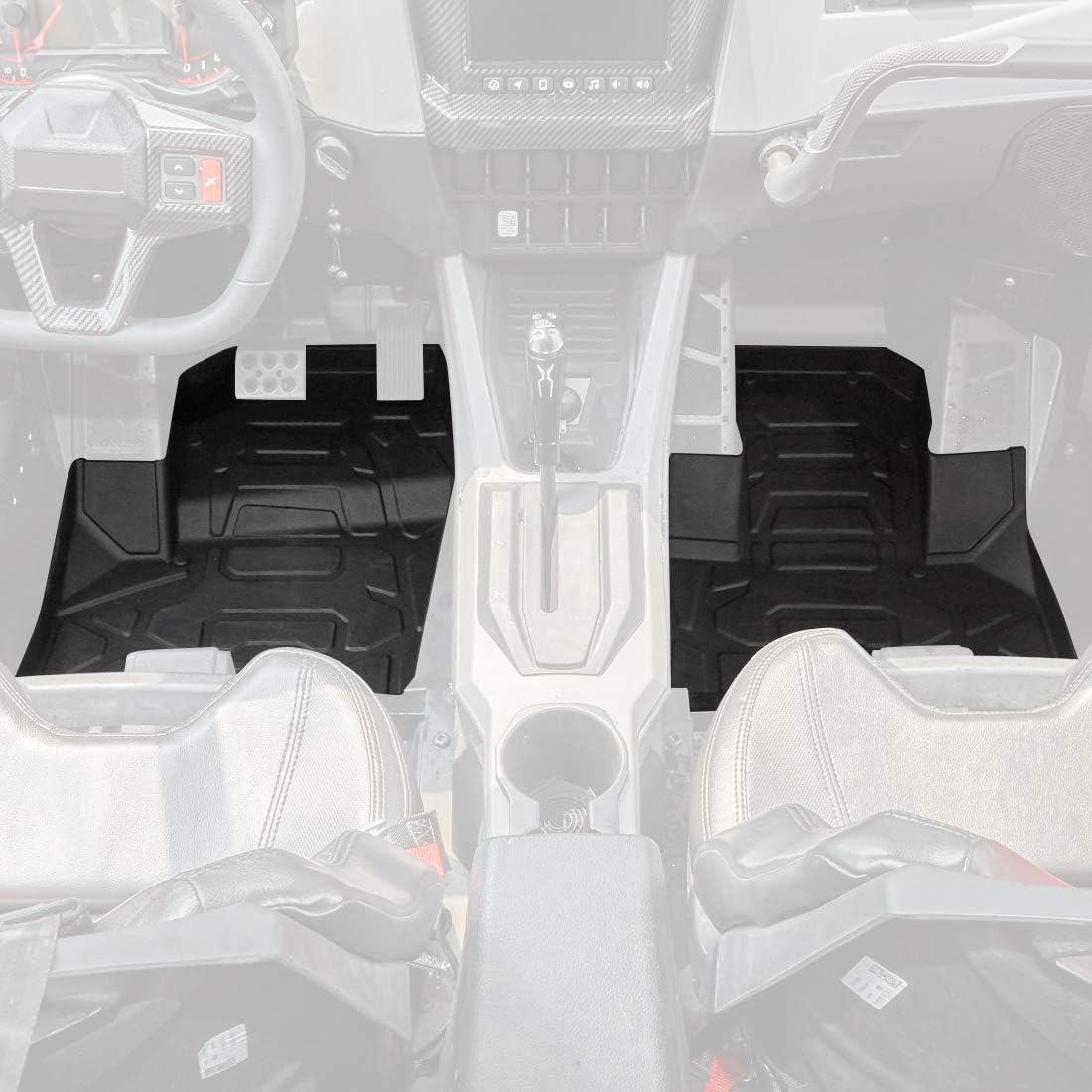 kemimoto RZR PRO XP Floor Mats Liners, Front TPE Anti-Slip Floor Mat Compatible with 2020 2021 2022 Polaris RZR PRO XP Black (1Pair)
