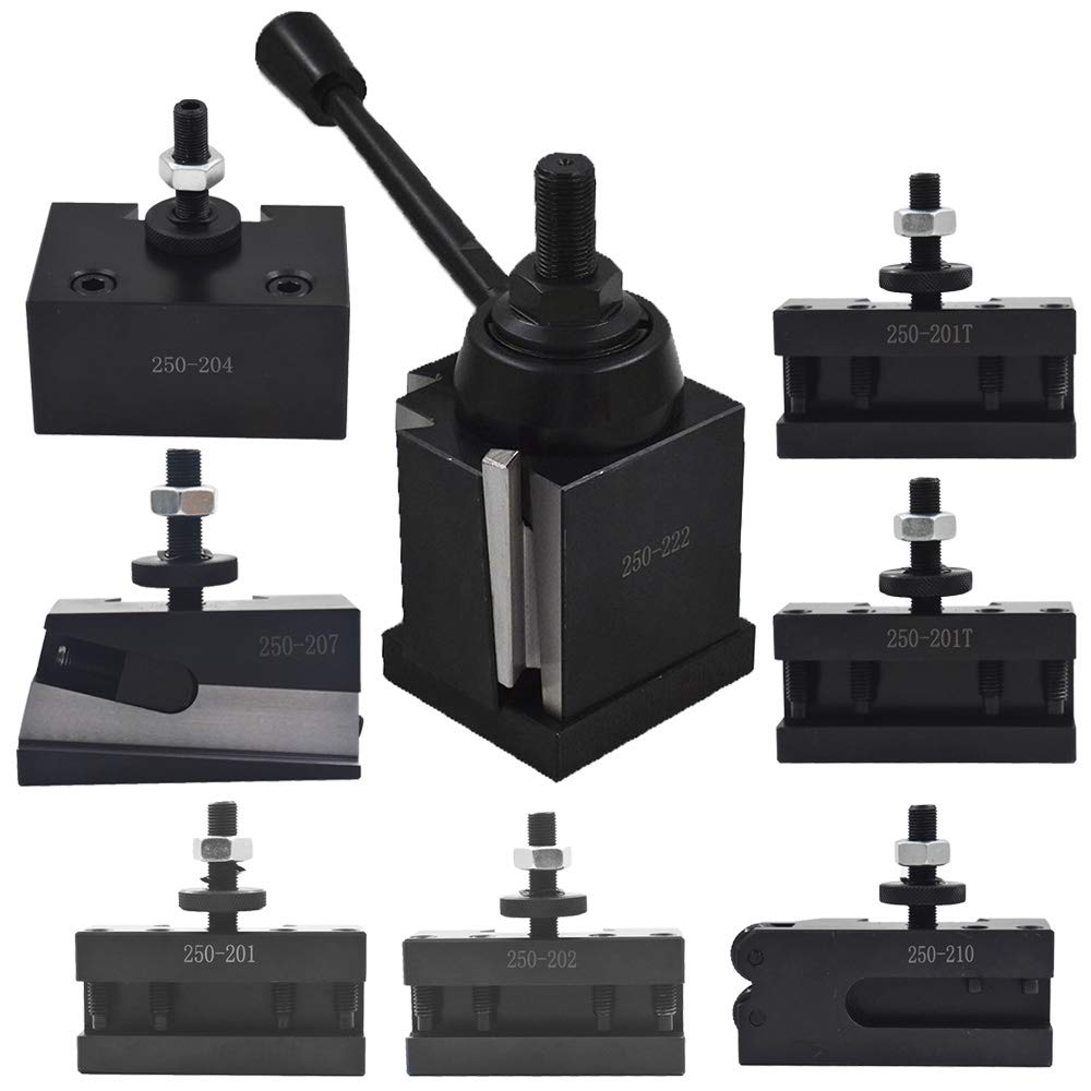 Bxa 250-222 Tool Post Set QC Wedge Type Quick Change Turning and Facing Holders for Lathe Swing 10