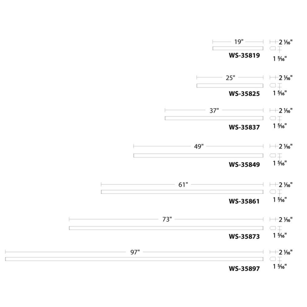 WAC Lighting Slim Nightstick LED WS-35837 Bathroom Vanity Light, White