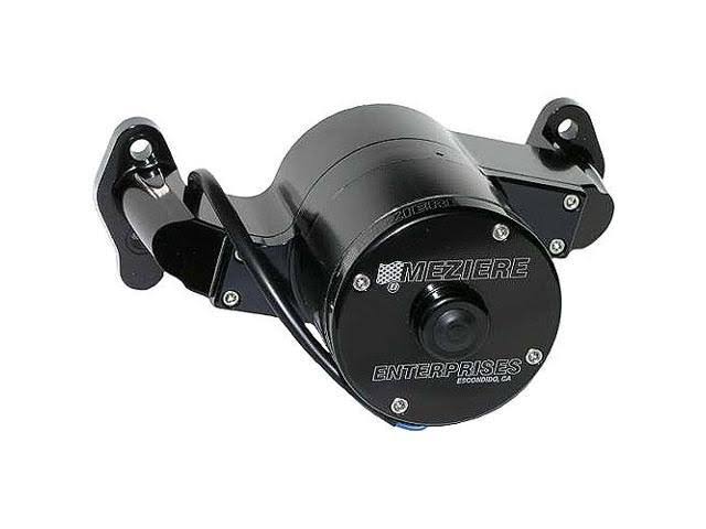 Meziere WP101S Black Billet Electric Water Pump for Small Block Chevy
