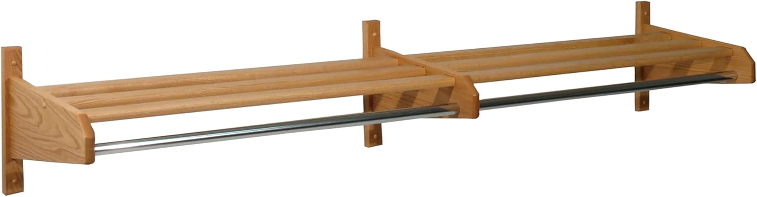 Wooden Mallet 50-Inch Hat Coat Rack, Light Oak