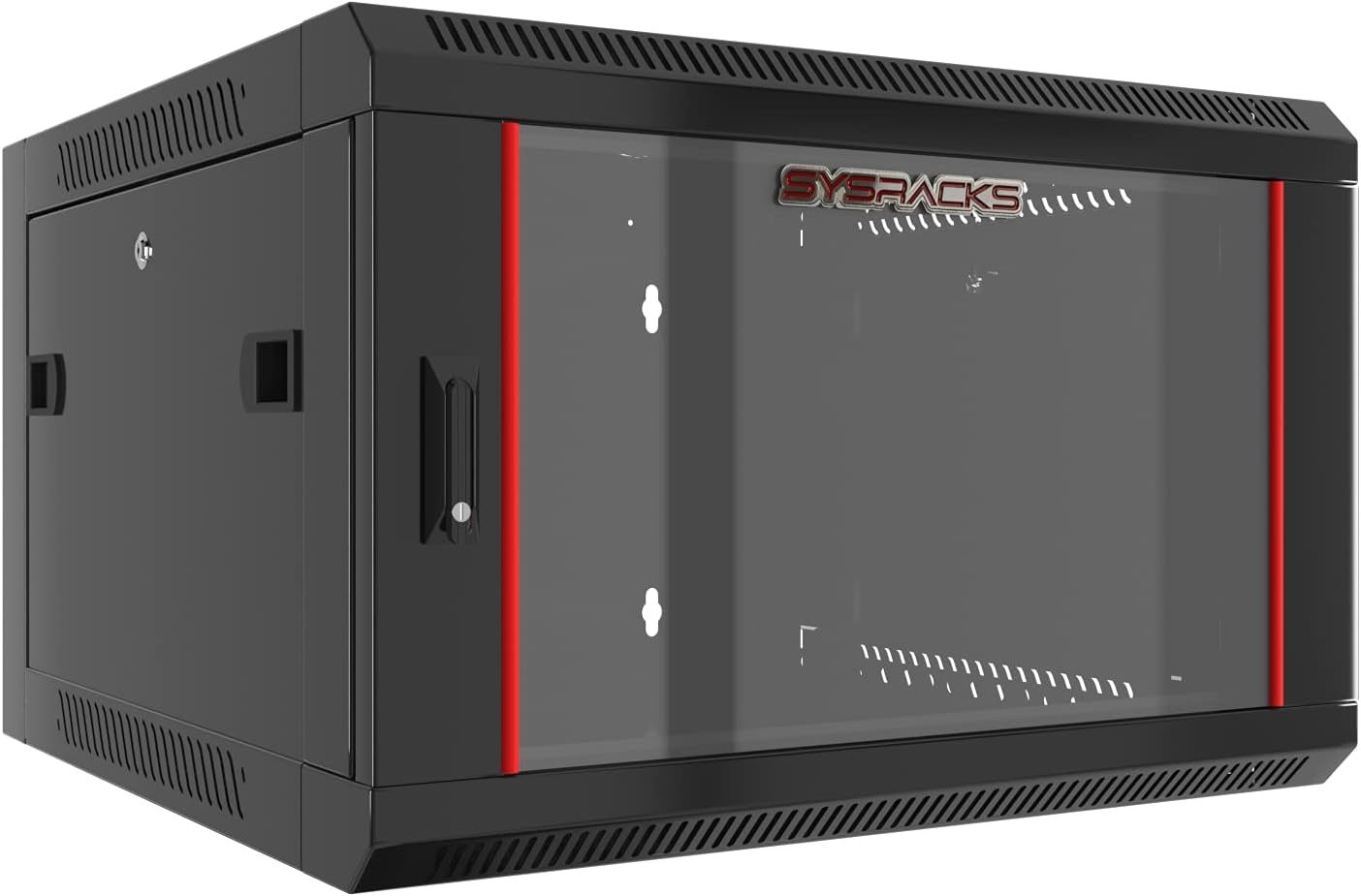 Wall Mount Server Rack Cabinet Locking Computer Cabinet Network Enclosure for Electronics Security Audio Video AV Equipment Data Rack 24-Inch Depth Server Cabinet (6U)