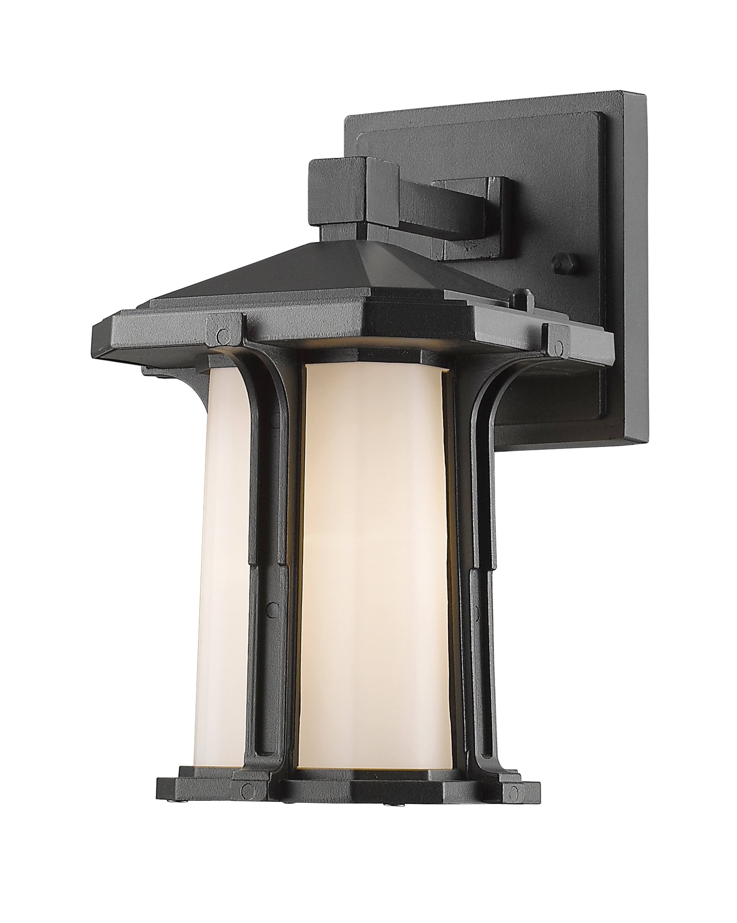 New Zlite Product Harbor Lane Collection 1 Light Outdoor Wall Light in Black Finish
