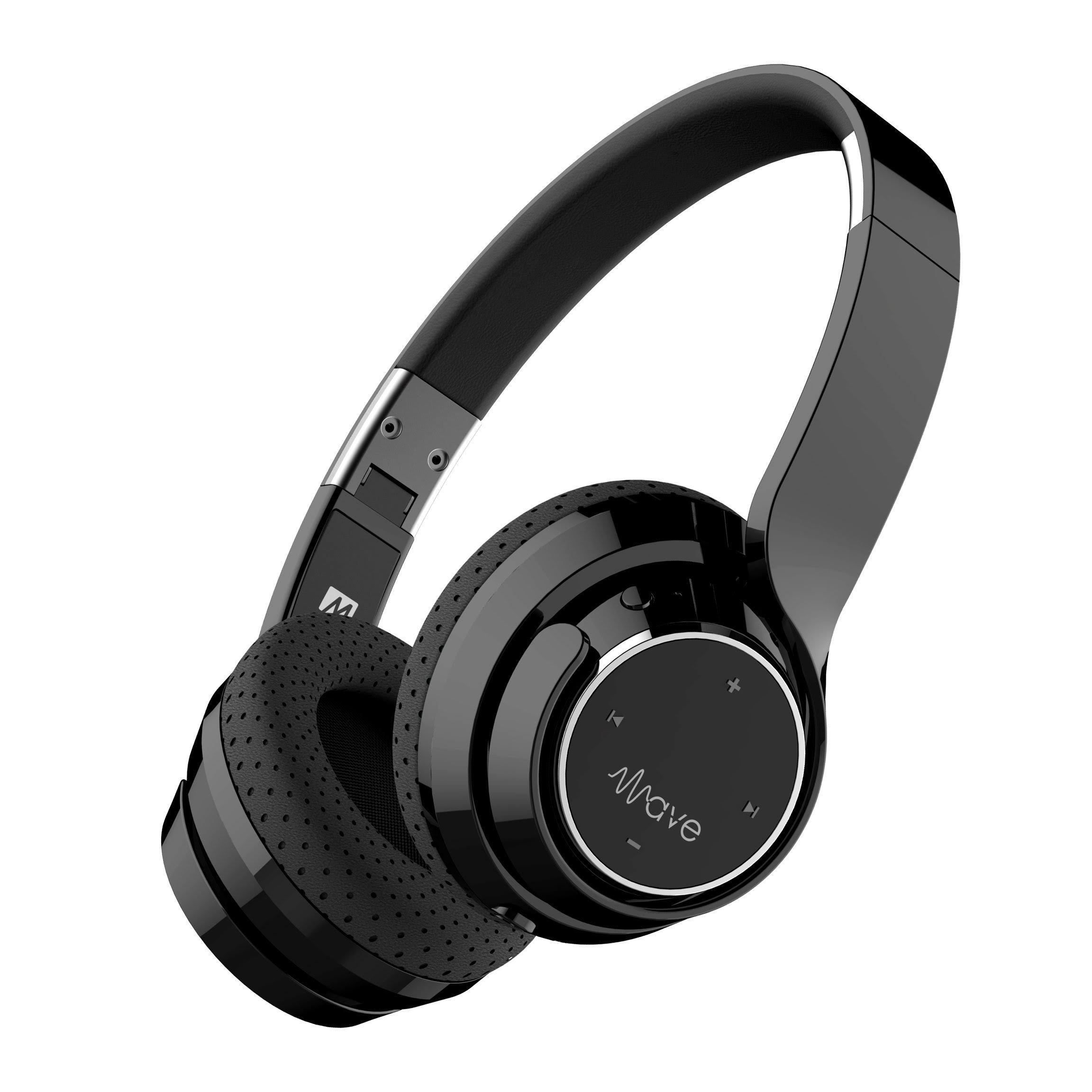 MEE Audio Wave AF36 Bluetooth Wireless On-Ear Headphones with Mic - Omni-Directional - Black