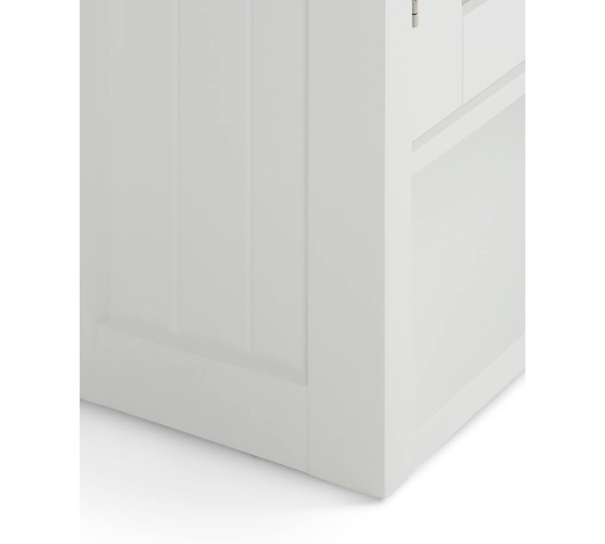Simpli Home Acadian Double Door Wall Mounted Cabinet, White