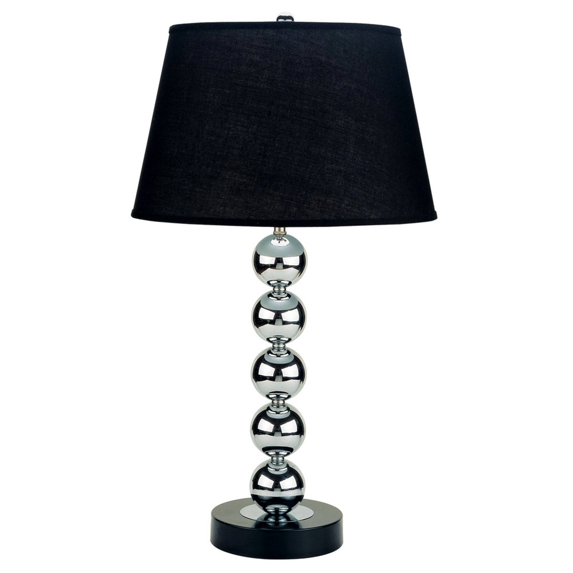 Ore International 30x22 Metal Table Lamp - Black