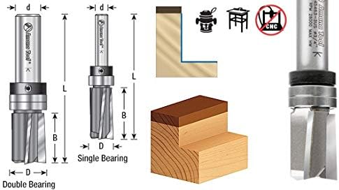 Amana Tool - 45460-3DS Carbide Tipped Down Shear Face Plunge Template 1/2 Dia x 1 4 In