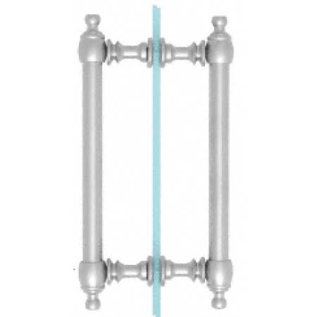 CRL C0L8X8SC Satin Chrome 8x22 Colonial Style Back-to-Back Pull Handles Shower Door Hardware