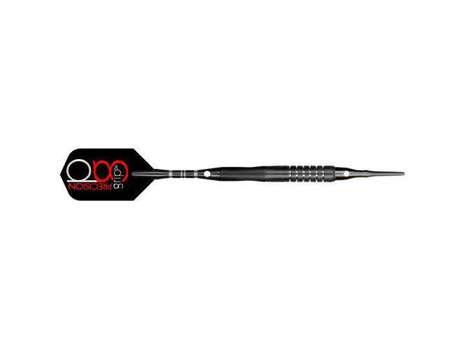 Bottelsen 1842PGB Precision Grip Coarse Knurl Black Steal Dart Soft Tip 90 Percent Tungsten 18 Gram