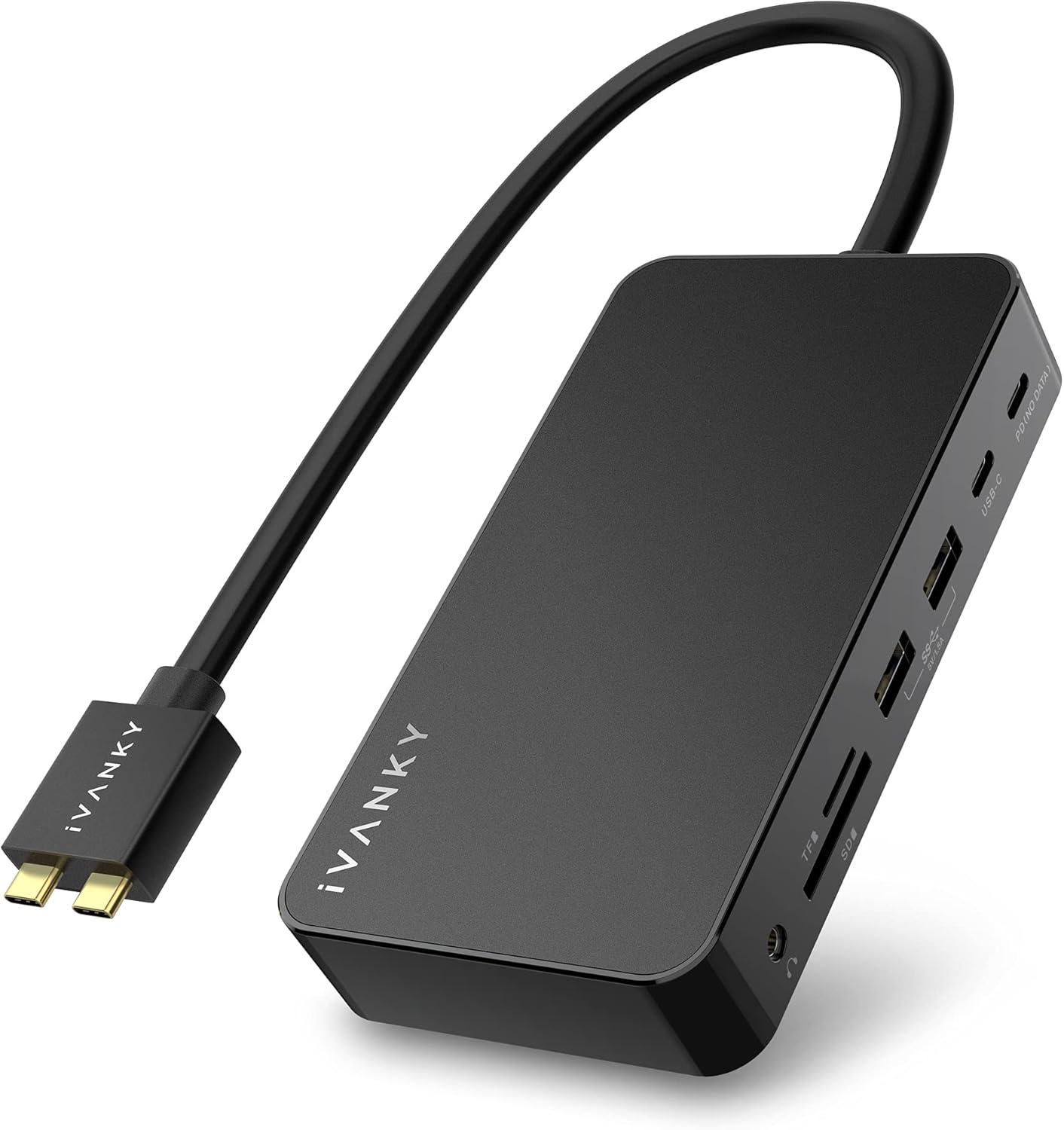 12-IN-2 MacBook Pro Docking Station with 100W Power Adapter, iVANKY 4K Powered Dock with 18W PD and USB-A Ports, for MacBook Pro and MacBook Air(2 HDMI, RJ45, SD/TF, 6 USB Ports, 3.5mm Audio)