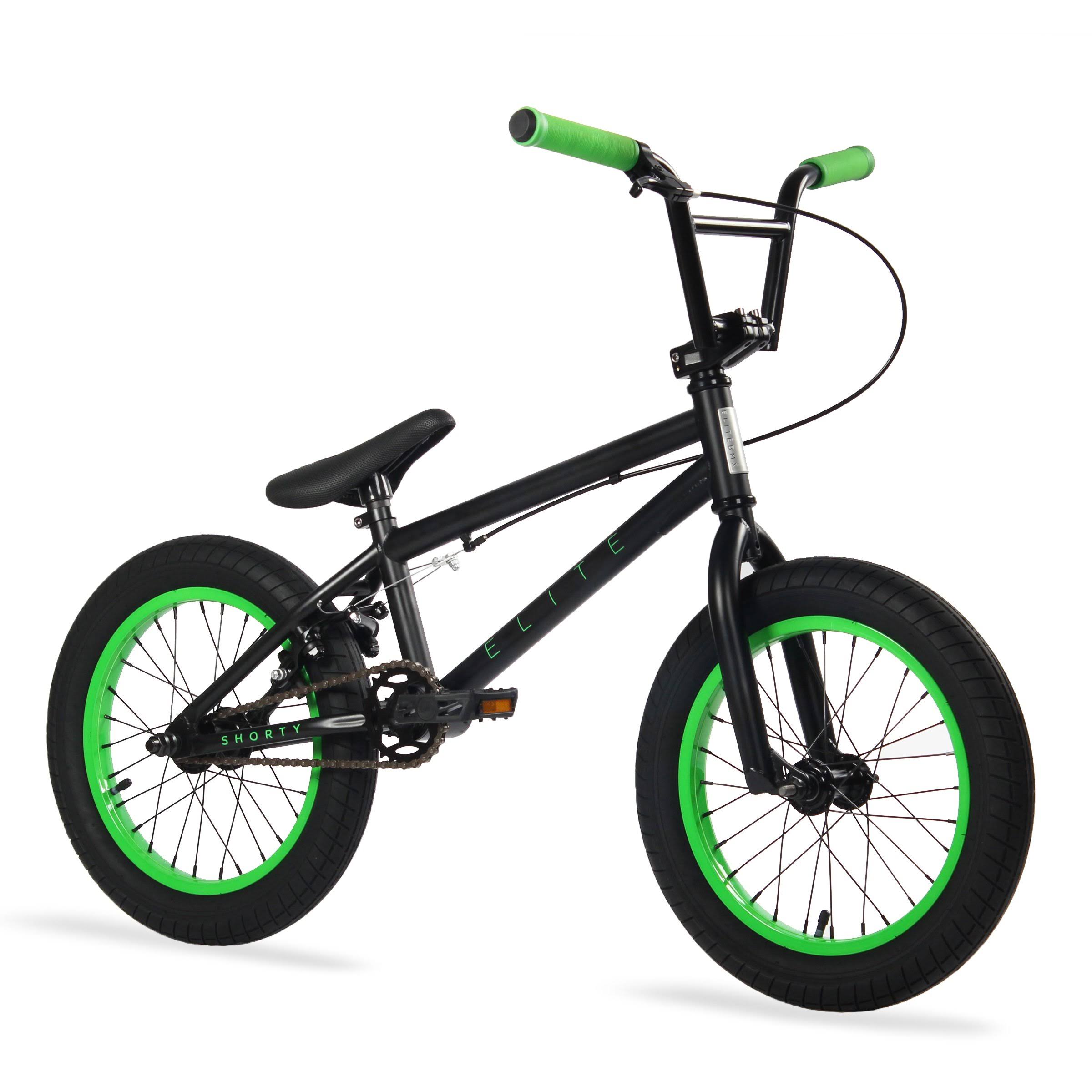 2021 Elite BMX Pee Wee 16x22 Kids& BMX Bike Black Green