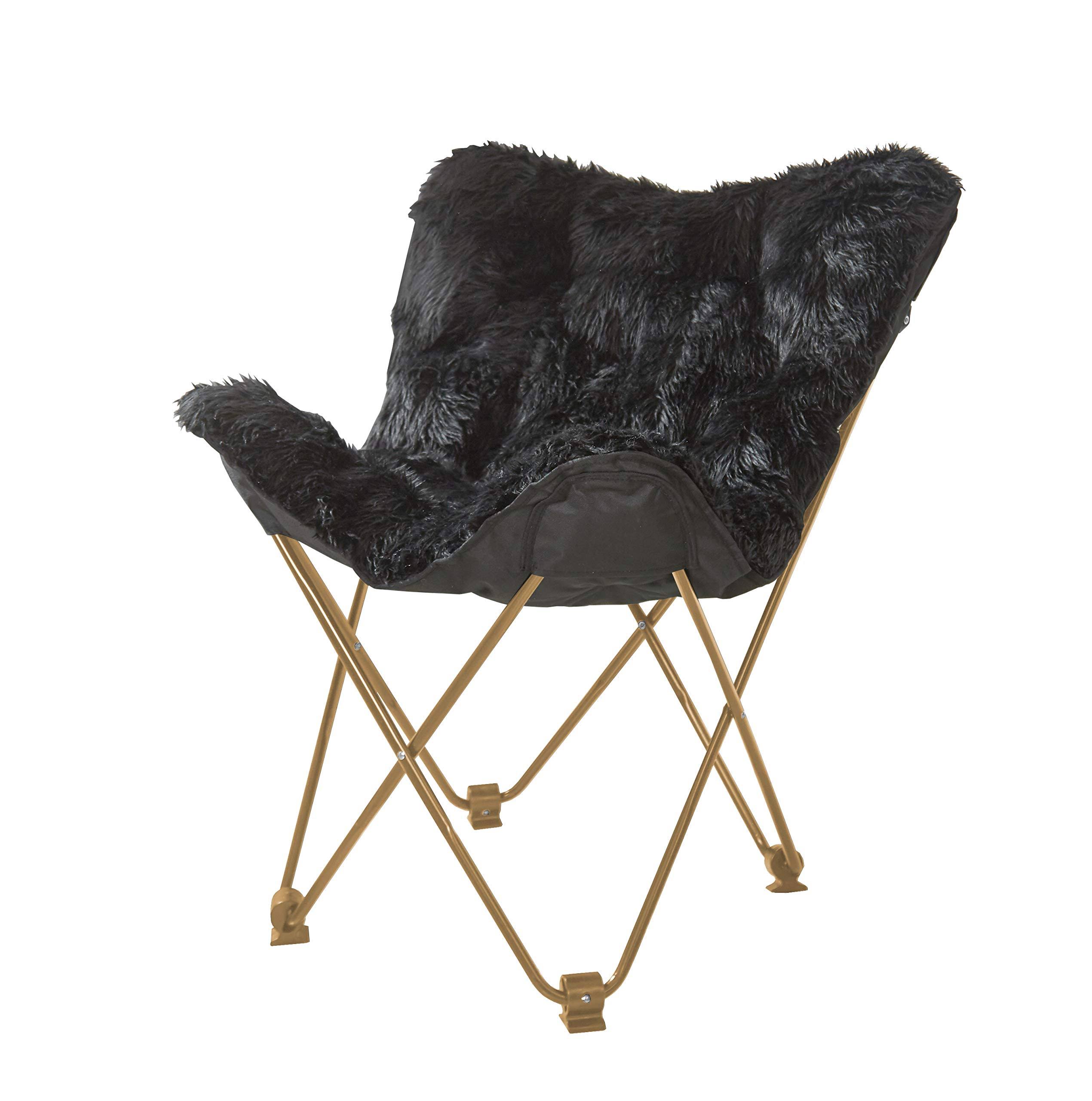 Urban Shop Mongolian Butterfly Chair Black