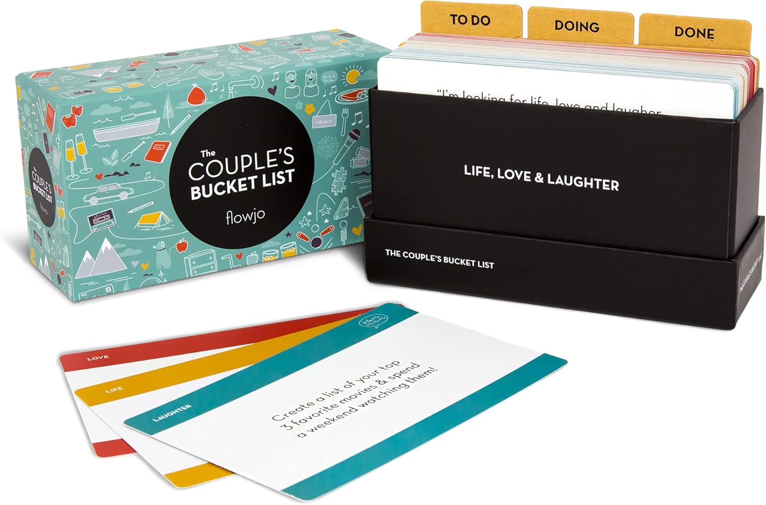 Unique Couple Gift - The Couple's Bucket List, 100 Fresh Date Night Idea Cards for Couples - The Perfect Bridal Shower Gift, Wedding Gift and Gifts for Wife Pack of 2