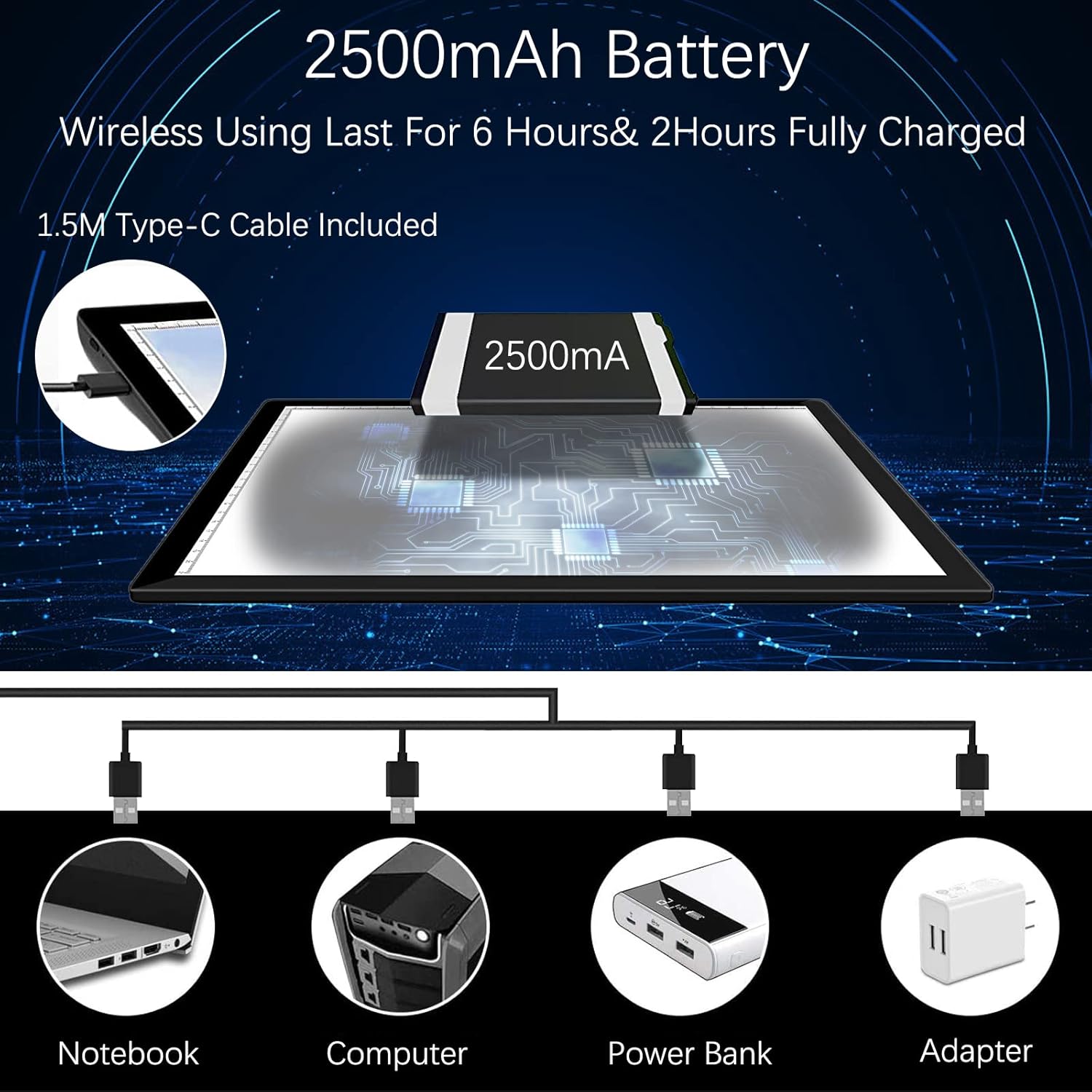 Wireless Light Pad for Tracing, Iusmnur A4 Battery Powered LED Light Box Dimmable Brightness LED Art Tracing Pad for Artist Drawing Sketching Animation Stencilling and 5d Diamond Painting