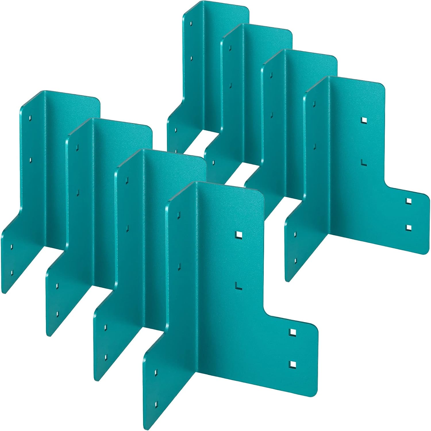 VEVOR Workbench Corner Brackets, 5mm Thick Steel Shop Table Bracket Kit, 8 PCs Workbench Bracket Kit, Right Angle Shop Table Corner Brackets w/Hardware Kit, Joint Fastener for Desk Edge, Family DIY