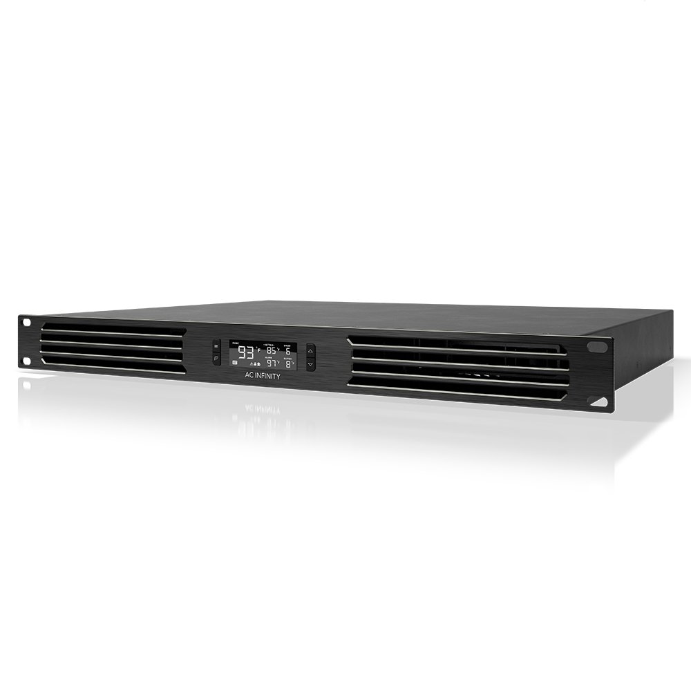 AC Infinity CLOUDPLATE T6, Rack Mount Fan 1U, Front Exhaust Airflow, for Cooling AV, Home Theater, Network 19&rdquo; Racks