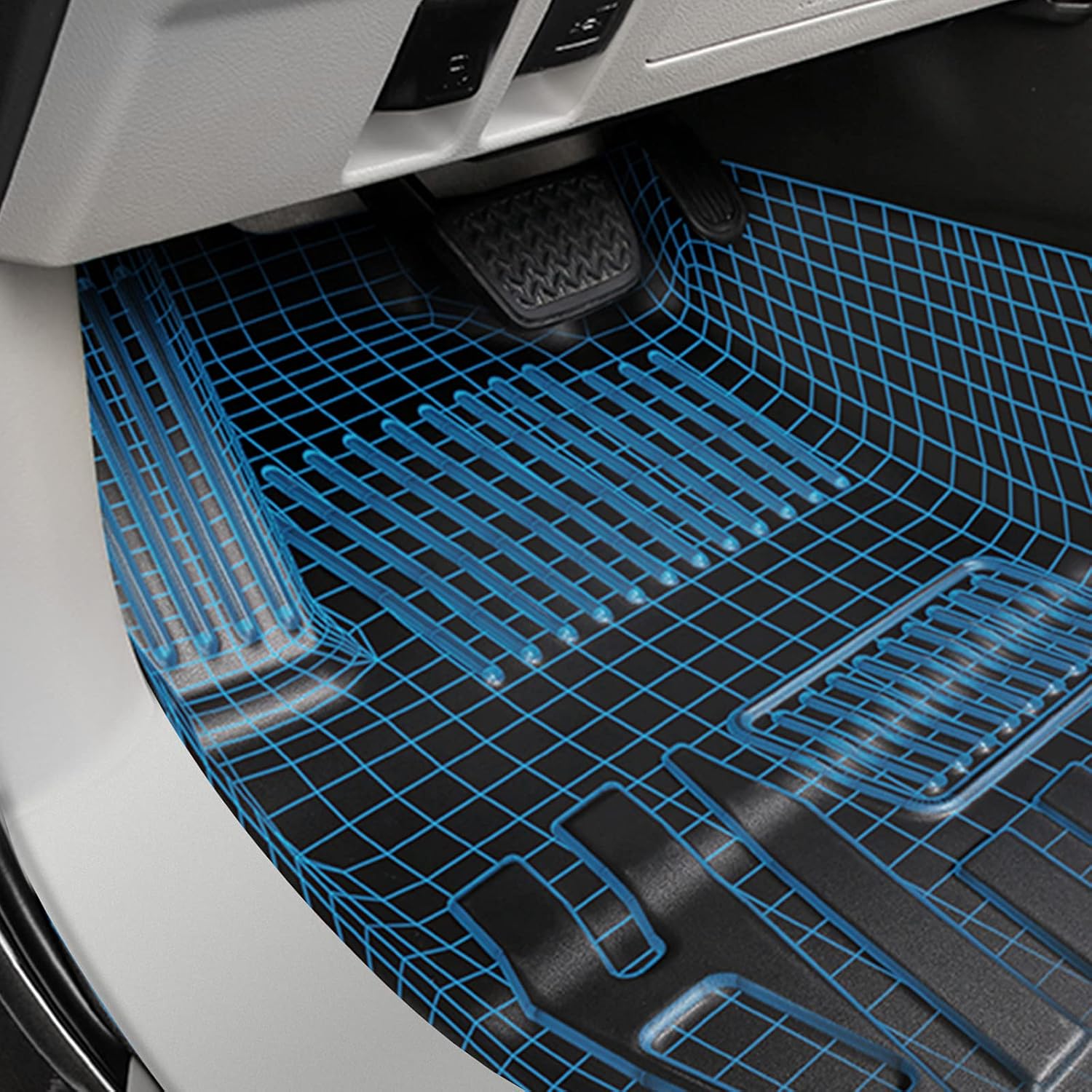 Auxko Floor Mats Compatible for 2017-2022 Honda CR-V, TPE Material All-Weather All Season Guard Heavy Duty 1st & 2nd Row Full Set Liners Black