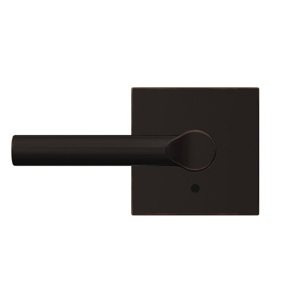 Schlage Fc21brw716col Broadway Lever with Collins Rose Passage and Privacy Lock Aged Bronze Finish