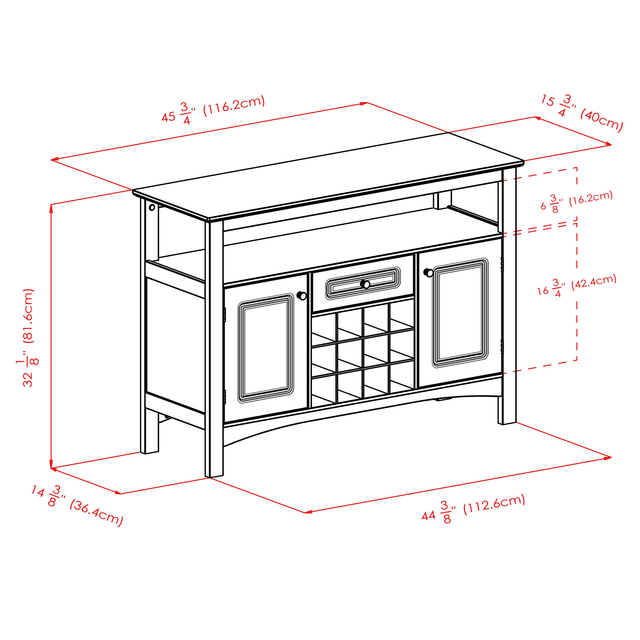 Winsome Jasper Storage Buffet - Black