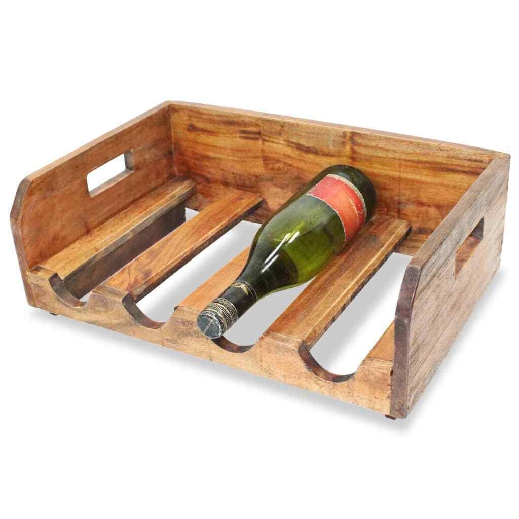 vidaXL Wine Racks 4 Pcs for 16 Bottles Solid Reclaimed Wood