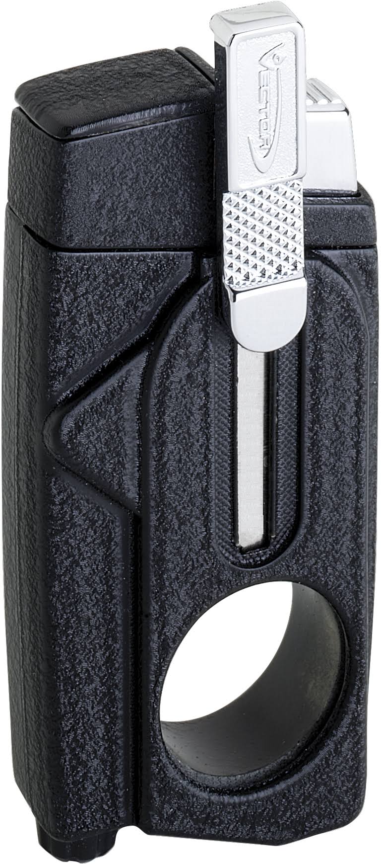 Vector XCaliber Lighter with Cutter, Black Crackle
