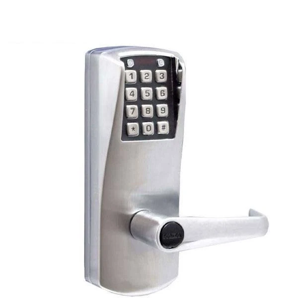 E-Plex E2031 Electronic Pushbutton Lever Lock - Backset 2-3/4 - 626 - Satin Chrome - Dorma Kaba