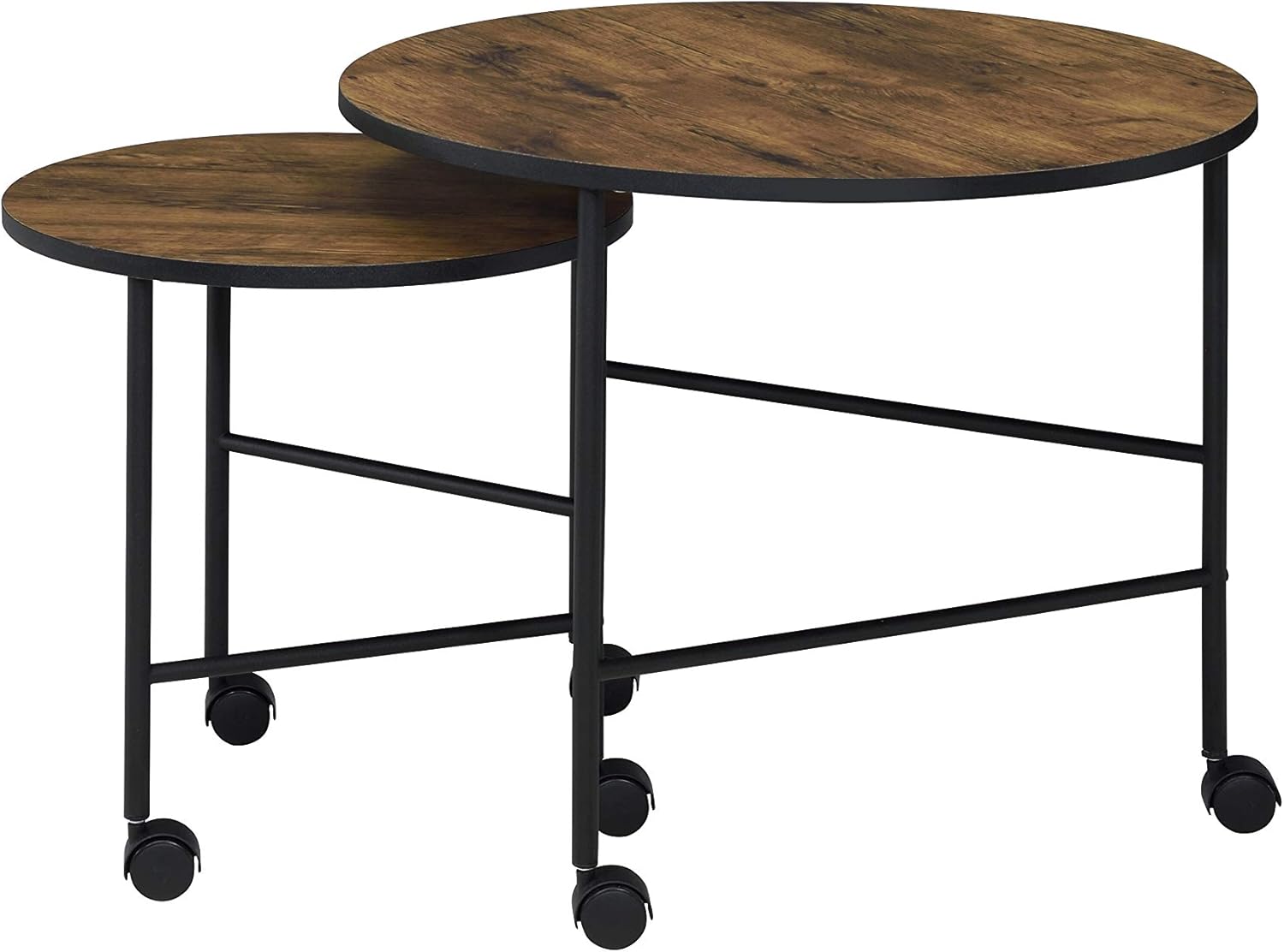 Acme Furniture Oblis Nesting Table, Vintage Oak