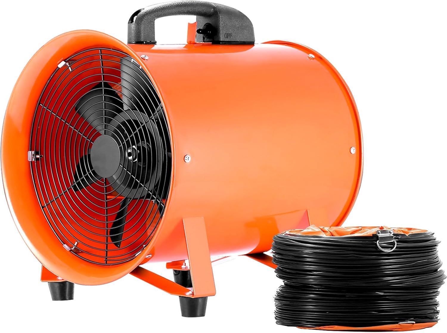 PRIBCHO Ventilator Blower 12 Inch Industrial Utility High Velocity Blower Fan, Fume Extractor,Air Ventilation, Ventilator Fan with 5M Duct Hose,3300 RPM