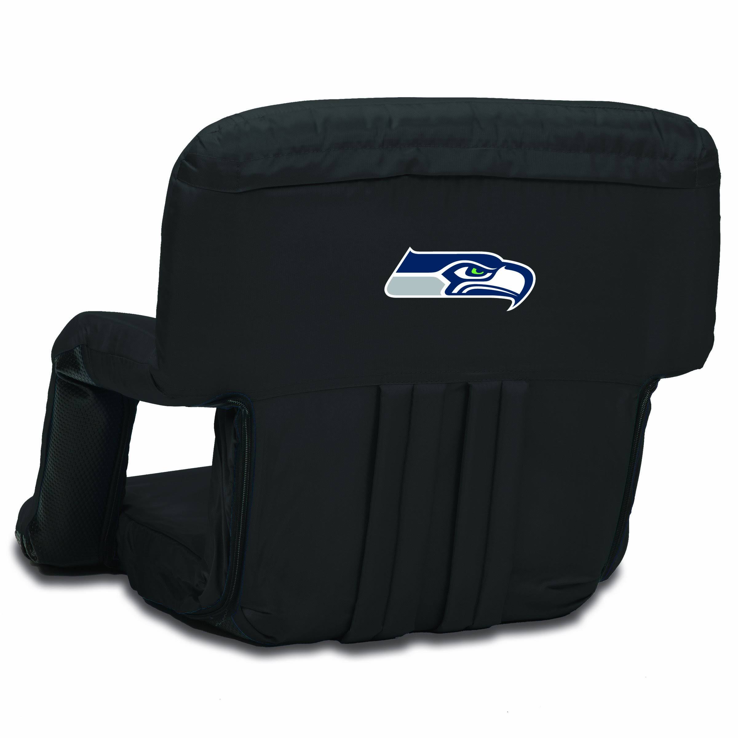 Picnic Time Portable Ventura Reclining Seat - Seattle Seahawks (Black)