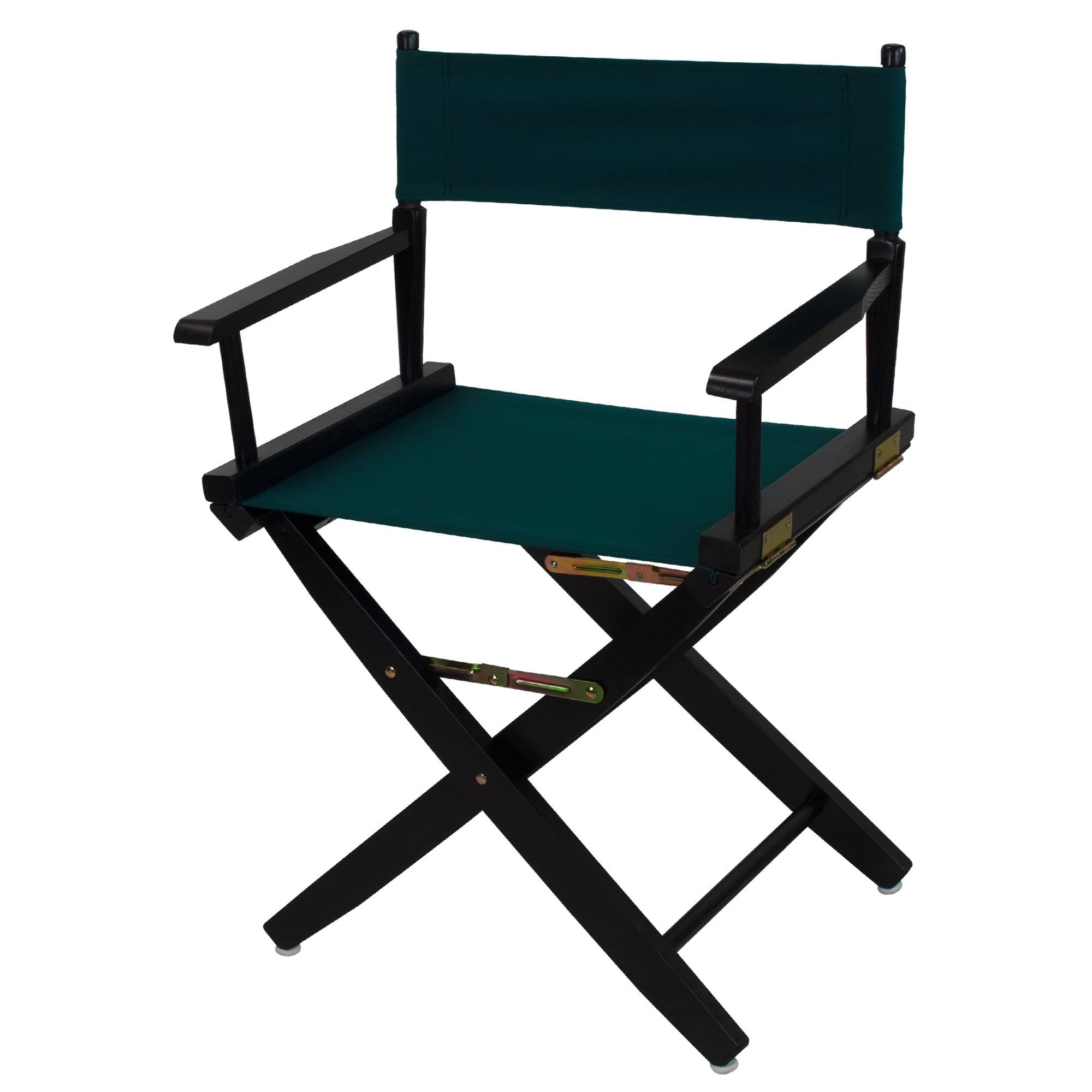 Casual Home Extra-Wide 18x22 American Oak Directors Chair, Hunter Green/Black Frame