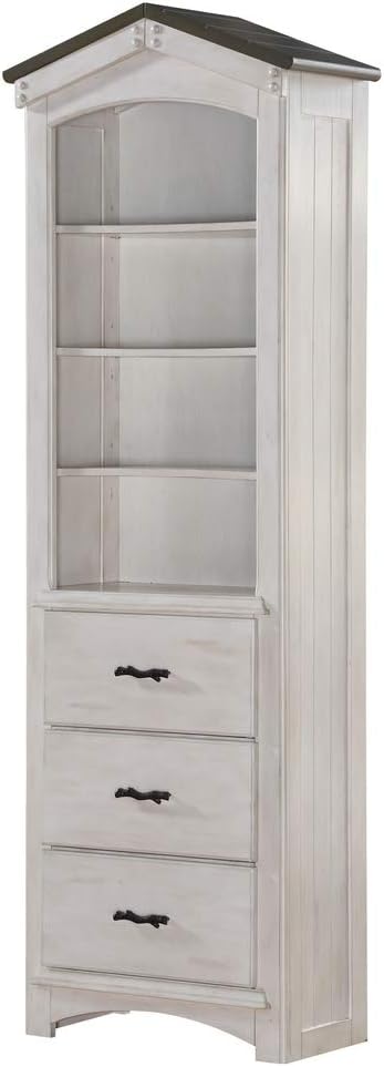 ACME Furniture Tree House Bookcase, Weathered White & Washed Gray