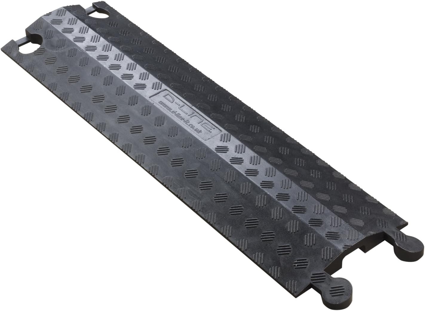 D-Line DO-2B765 Cable Protector, Heavy Duty Single Channel Drive Over Ramp, Protect Hoses and Cables Under Vehicle Traffic Up to 11.5T - 30in Length, 1.77in (W) x 0.78in (H) Cable Cavity - Black Pack of 2