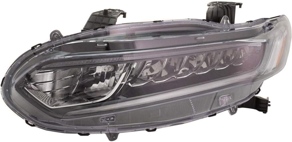 For Honda Accord Sedan Headlight Assembly Halogen 2018 2019 Driver Side Touring CAPA For HO2502187 | 33150-TVA-A01