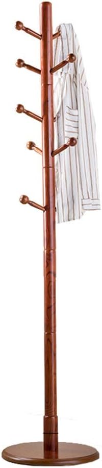 YUANYI Coat Rack, Round Chassis, Solid Wood, Household Simple and Practical Floor-Standing Hanger (40 X 180CM) (Color : C)