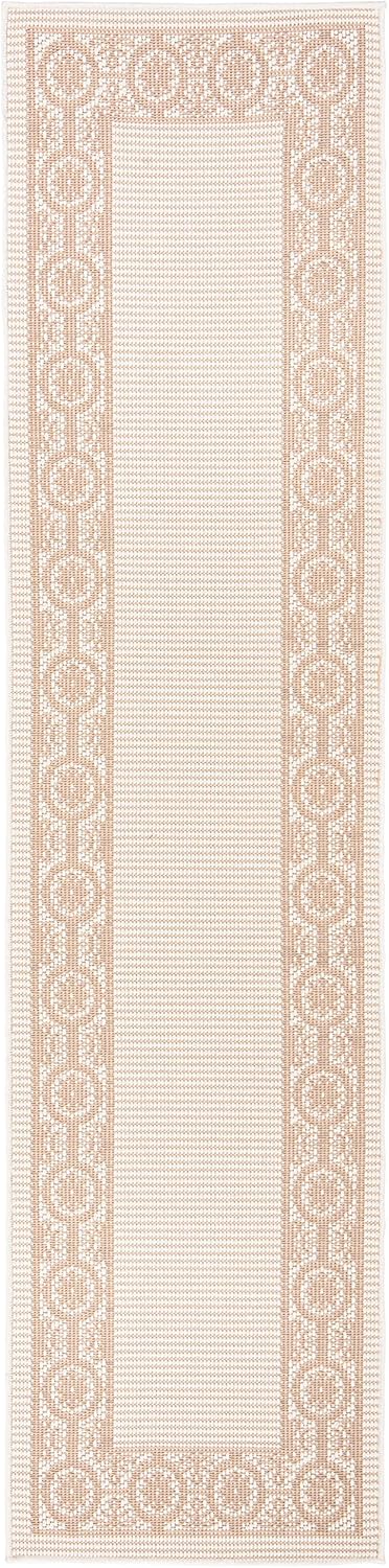 SAFAVIEH Bermuda Collection BMU815C Indoor/ Outdoor Non-Shedding Easy Cleaning Patio Backyard Porch Deck Mudroom Runner Rug 2' x 6' Ivory/Beige