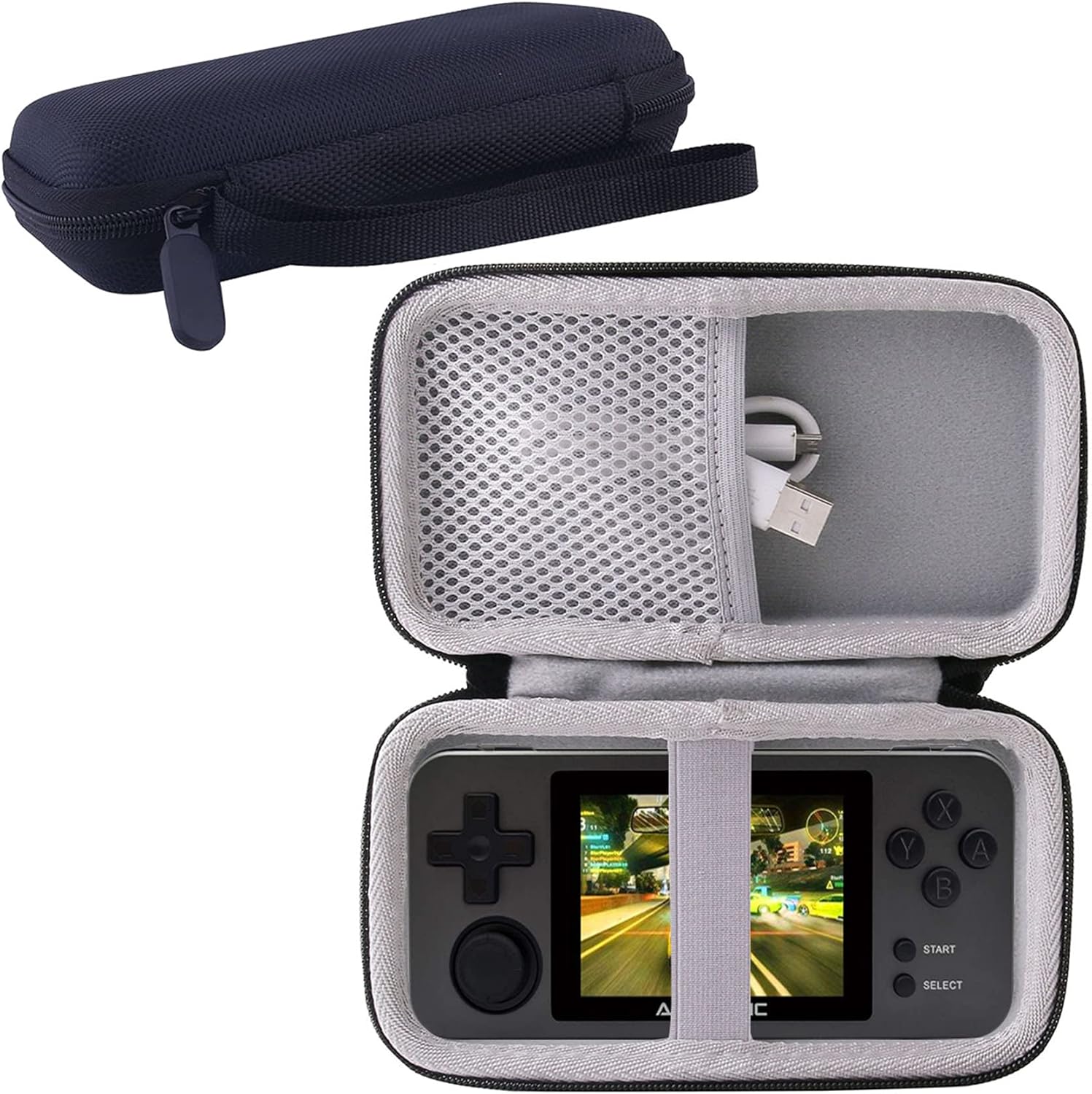 WERJIA Hard Carrying Case Compatible with RG280M Handheld Game Console (Pink) Pack of 2