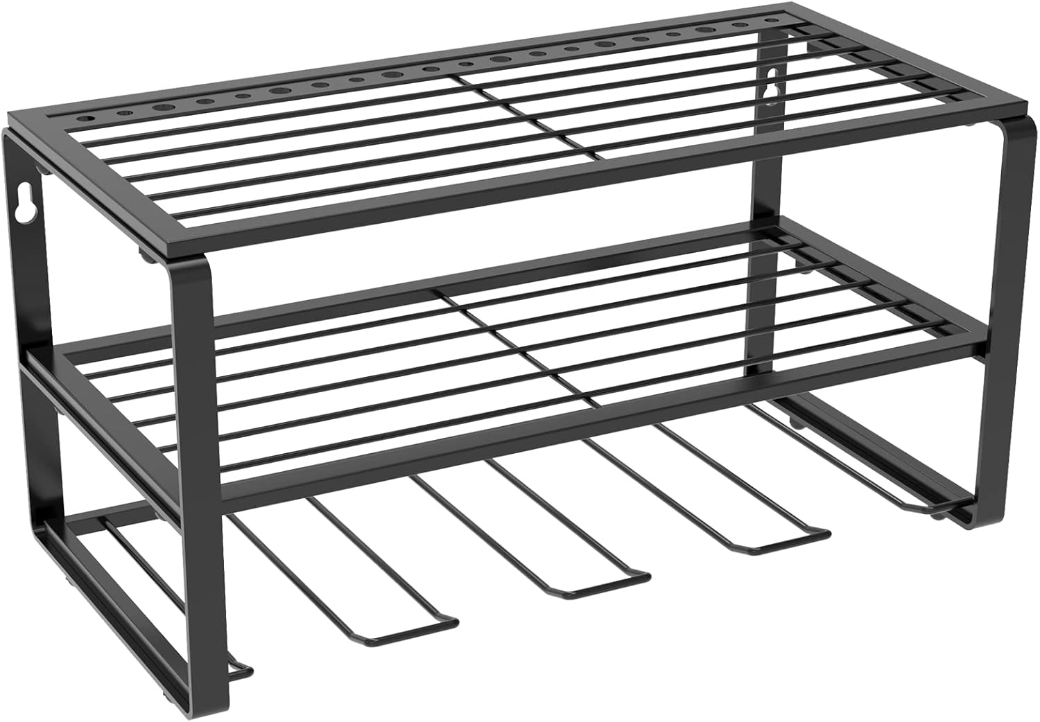 Mutilife Power Tool Organizer Heavy Duty Electric Drill Holder 3 Layers Cordless Drill Storage Rack Holds Drill Storage Rack with Storage Shelf Wall Mount for 4 packsHandheld Power Tools