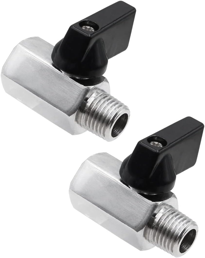 Tnuocke 2pcs Mini Ball Valve 1/4
