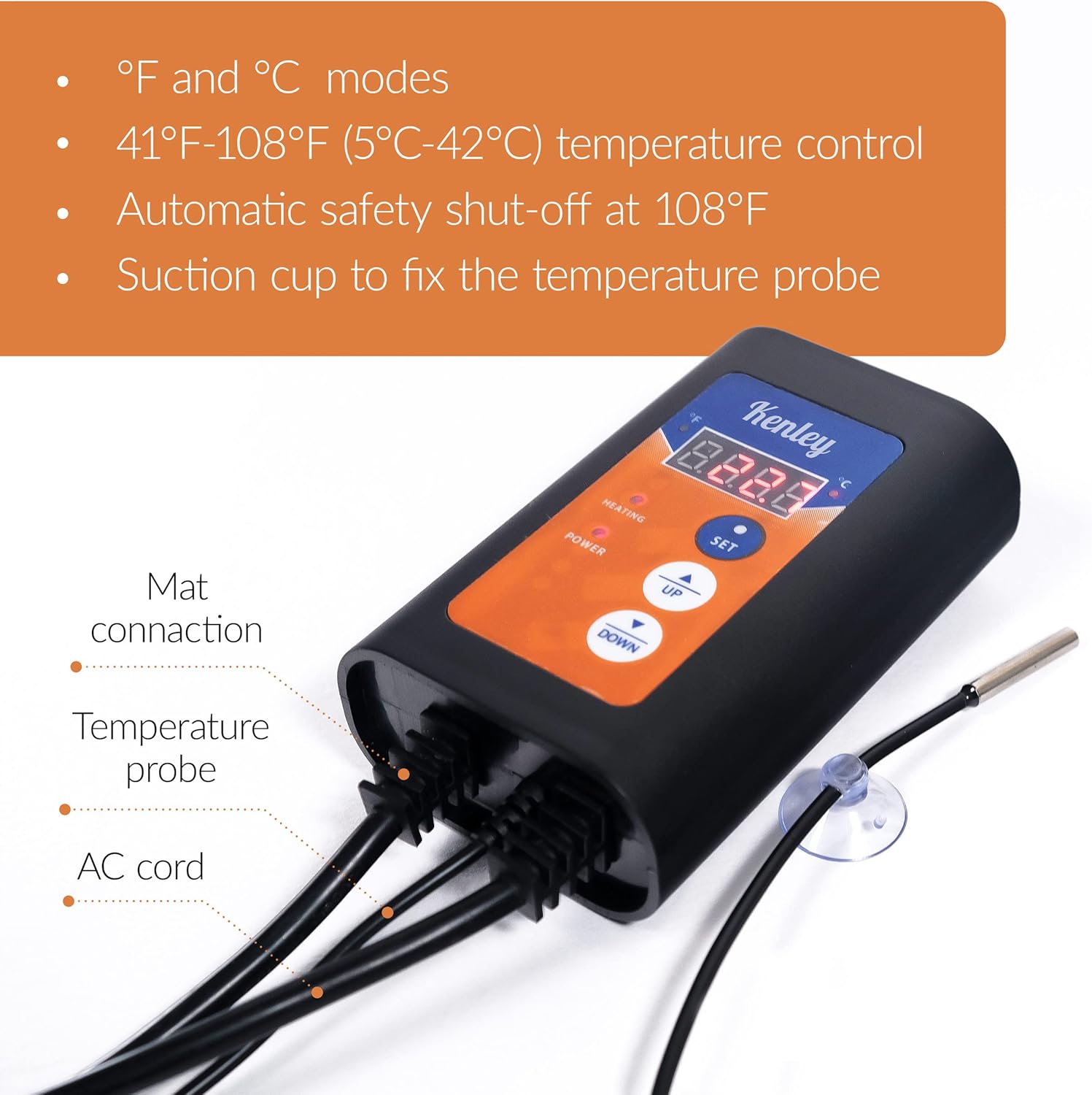 Fermentation Carboy Heater with Thermostat - Kombucha Heating Pad - Heat Pad with Controller for Home Brewing - Kombucha Warmer Works with any Vessel up to 8 Gallons Pack of 2