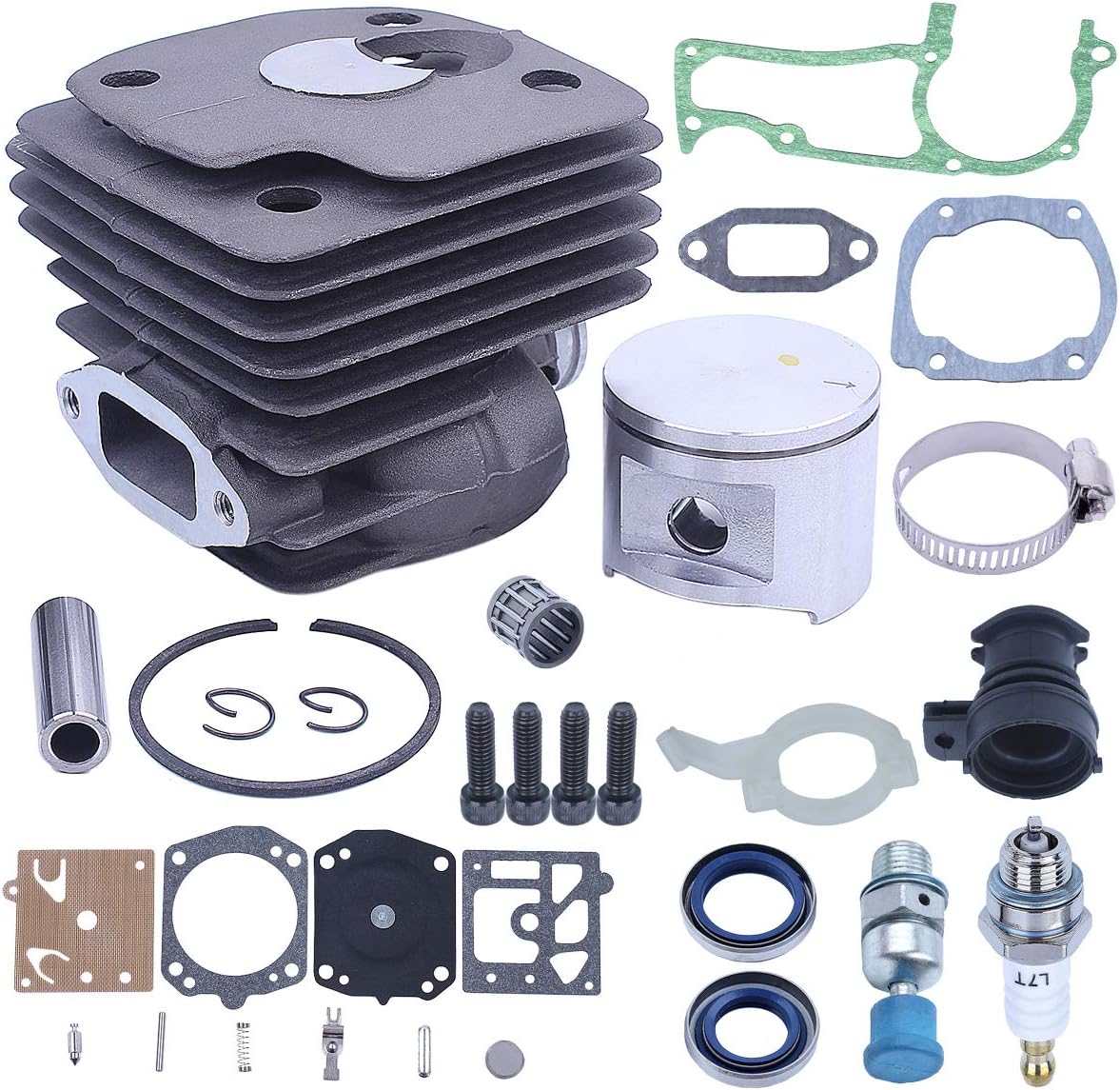 Adefol 52mm Cylinder Piston Kit for Husqvarna 372XP 371 365 362 375K Big Bore Chainsaw Replace Parts 503 93 93 72 Pack of 2