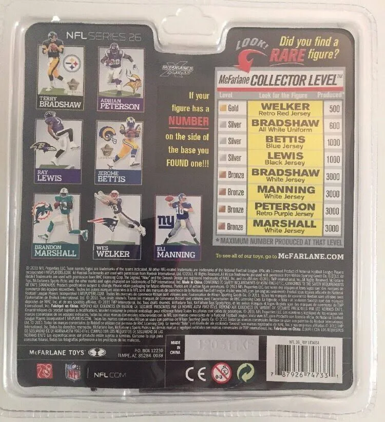 NFL Baltimore Ravens McFarlane 2011 Series 26 Ray Lewis Action Figure