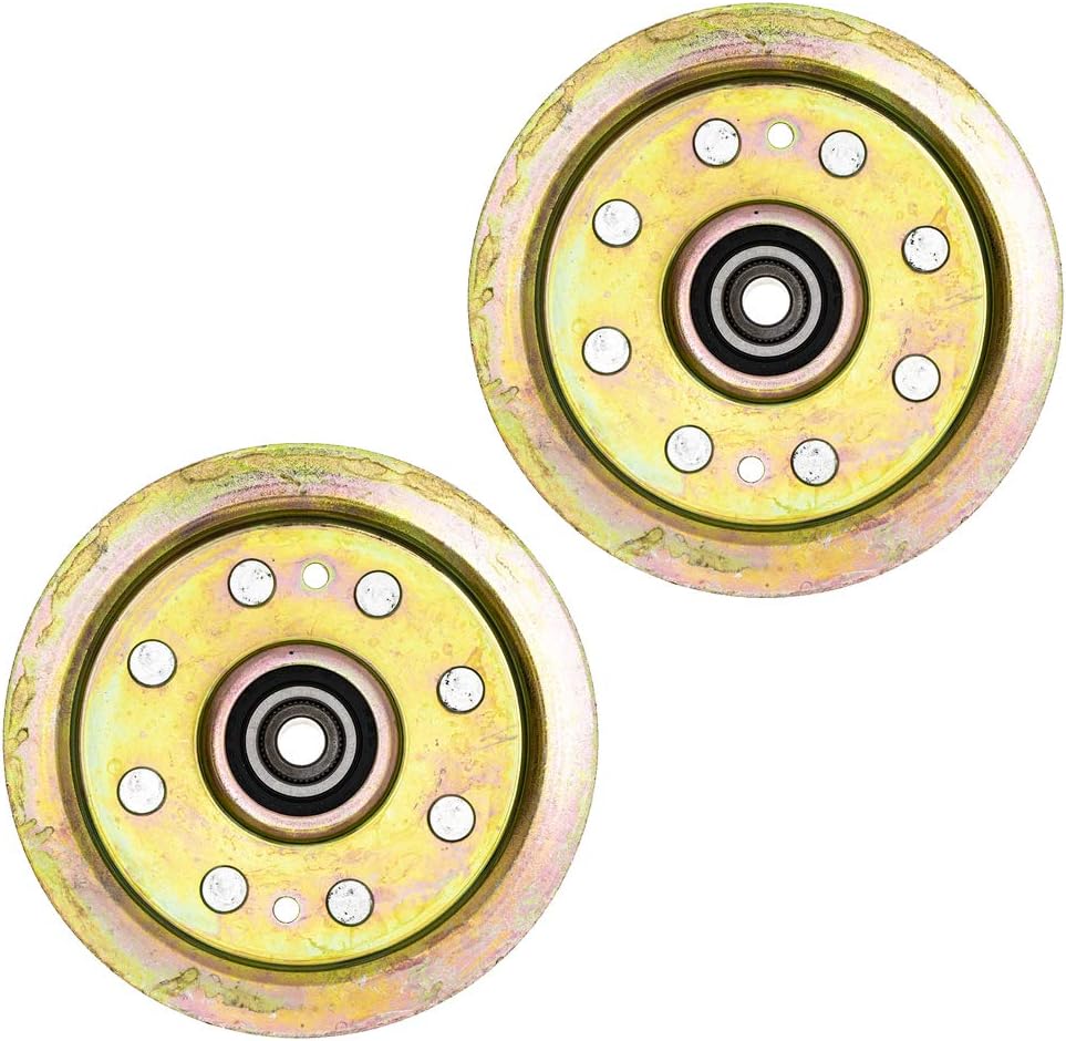 8TEN Heavy Duty Flat Idler Pulley 44 50 inch Deck for Cub Cadet MTD Z-Force LTX1050 Tank 48 60 S6031 S6032 2 Pack