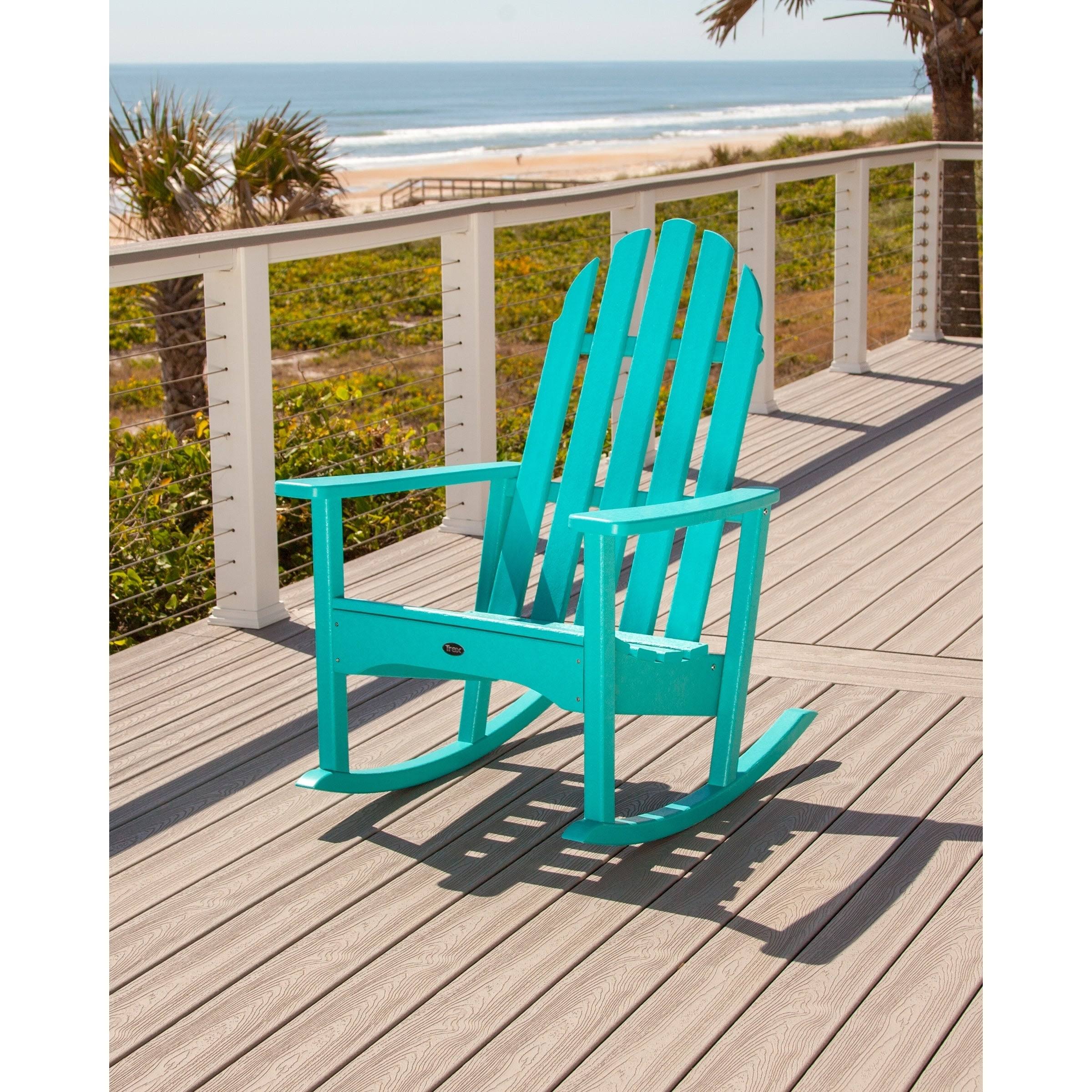 Trex Outdoor Furniture Cape Cod Adirondack Rocking Chair - Charcoal Black