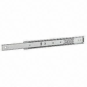 Accuride Steel Drawer Slide,3/4 Extension,Latch,PK2, C 204 -A20-LRD, Silver