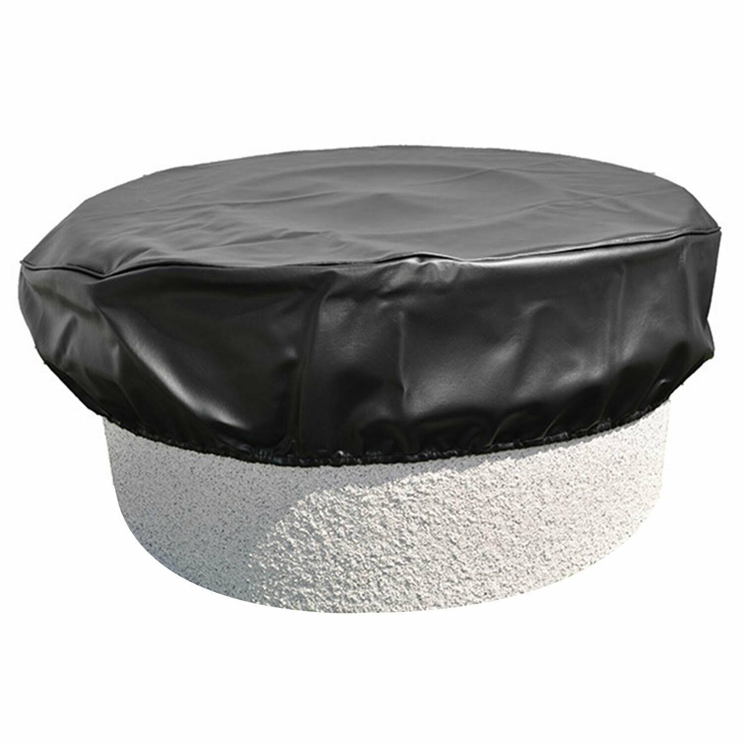 HPC Black Vinyl Fire Pit COVER, Round, 53x22