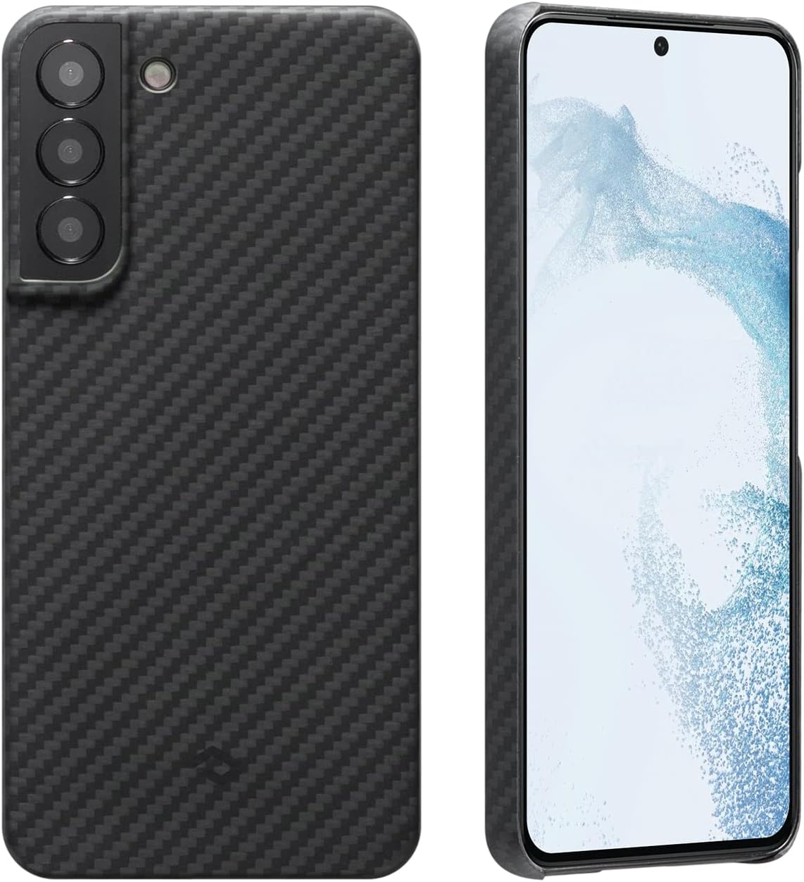 PITAKA Magnetic Case Compatible with S22 6.1 Inch [MagEZ Case 2] 100% Aramid Fiber Slim Fit Phone Cover, Compatible with MagSafe -Black/Grey(Twill)